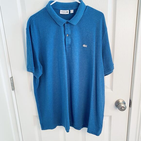 Lacoste Polo Shirt Mens Size 4XL 9 Golf 100% Cotton Big Tall Preppy White Gator - Picture 1 of 5